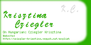 krisztina cziegler business card